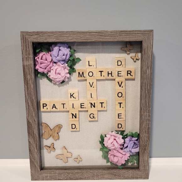 8×10 "Mother" Scrabble Shadow Box Frame - Picture 3 of 6